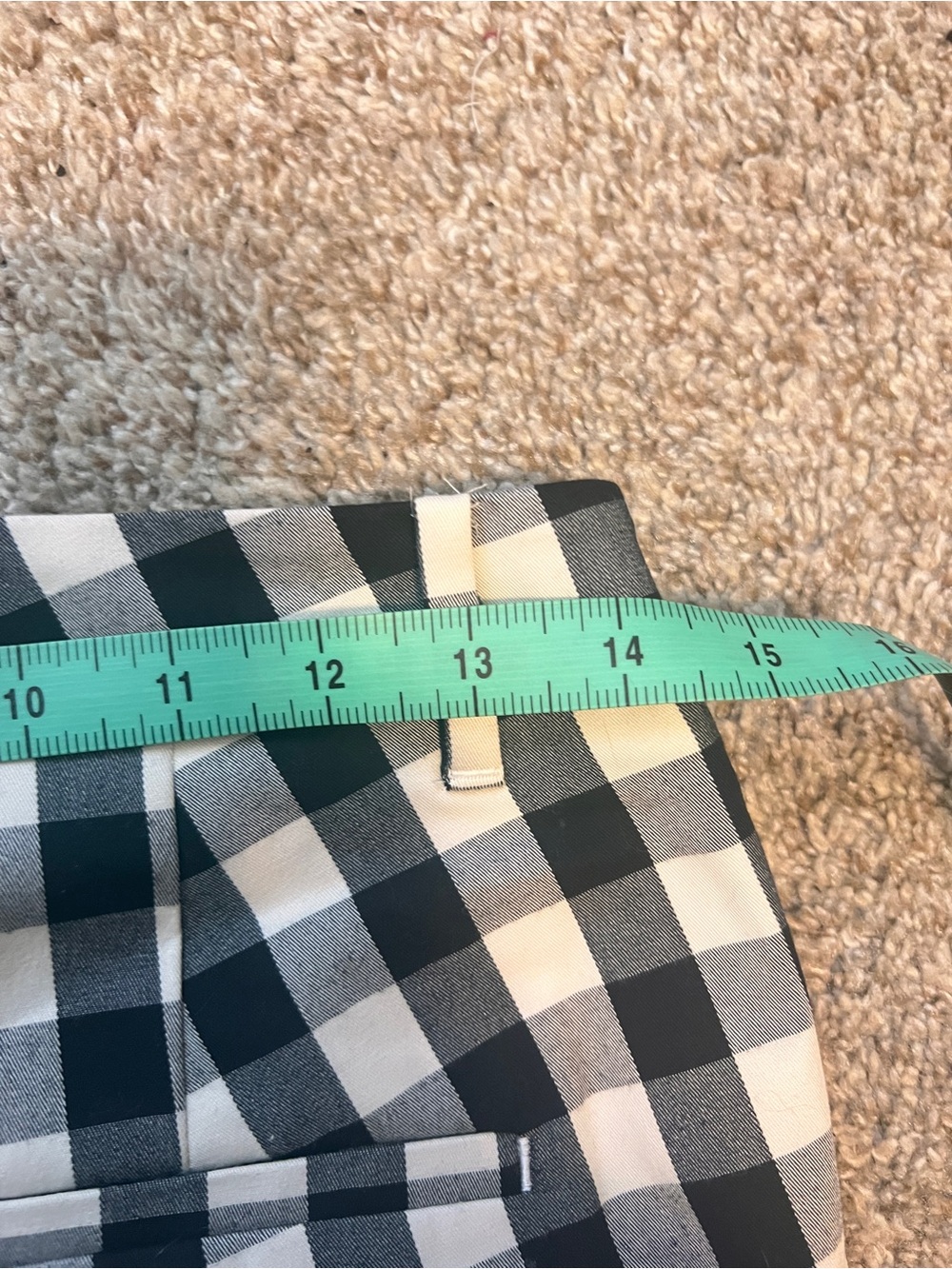 Ann Taylor The Crop Pants Womens Size 0 Black White Gingham Check Ankle Work - Picture 7 of 8